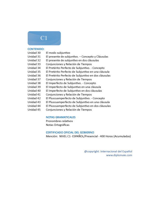 NIVELES ESPANOL ABC C1